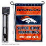 Denver Broncos 3 Time Champions Garden Banner and Flag Stand