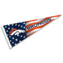 Denver Broncos Nation USA Americana Stars and Stripes Pennant Flag