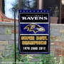 Baltimore Ravens 3 Time Super Bowl Champs Garden Flag