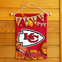 Kansas City Chiefs Fall Football Leaves Decorative Double Sided Garden Flag