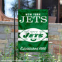 New York Jets Throwback Logo Double Sided Garden Flag Flag