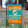 Miami Dolphins 2 Time Super Bowl Champs Garden Flag