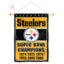 Pittsburgh Steelers 6 Time Champions Window and Wall Banner