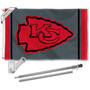 Kansas City Chiefs Black Flag Pole and Bracket Kit