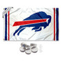 Buffalo Bills White Banner Flag with Tack Wall Pads