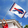 Buffalo Bills White Banner Flag with Tack Wall Pads