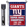 New York Giants 4 Time Champions Garden Banner and Flag Stand