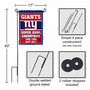 New York Giants 4 Time Champions Garden Banner and Flag Stand