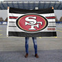San Francisco 49ers Black Stripes 3x5 Banner Flag