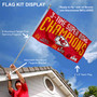 Kansas City Chiefs 3 Time Super Bowl Champions Flag Pole and Bracket Kit