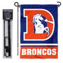 Denver Broncos Retro Logo Garden Flag and Stand