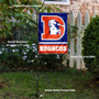 Denver Broncos Retro Logo Garden Flag and Stand