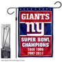 New York Giants 4 Time Champions Garden Flag and Stand Pole Mount