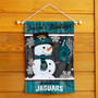 Jacksonville Jaguars Holiday Winter Snow Double Sided Garden Flag