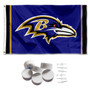 Baltimore Ravens Logo Banner Flag with Tack Wall Pads