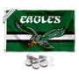 Philadelphia Eagles Throwback Retro Vintage Banner Flag with Tack Wall Pads