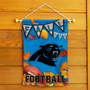 Carolina Panthers Fall Football Leaves Decorative Double Sided Garden Flag