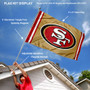 San Francisco 49ers Gold Flag Pole and Bracket Kit