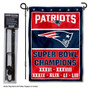 New England Patriots 6 Time Champions Garden Banner and Flag Stand