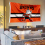 Cleveland Browns Throwback Retro Vintage Banner Flag with Tack Wall Pads