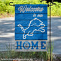 Detroit Lions Welcome To Our Home Double Sided Garden Flag