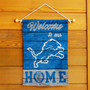 Detroit Lions Welcome To Our Home Double Sided Garden Flag