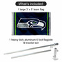 Seattle Seahawks Flag Pole and Bracket Kit