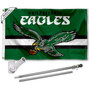 Philadelphia Eagles Throwback Vintage Retro Flag Pole and Bracket Kit