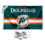 Miami Dolphins Throwback Retro Vintage Banner Flag with Tack Wall Pads