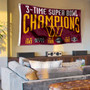Washington Commanders 3 Time Super Bowl Champions 3x5 Banner Flag