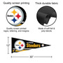Pittsburgh Steelers Banner Pennant with Tack Wall Pads