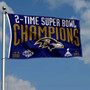 Baltimore Ravens 2 Time Super Bowl Champions 3x5 Banner Flag