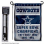 Dallas Cowboys 5 Time Champions Garden Banner and Flag Stand
