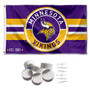 Minnesota Vikings Patch Button Banner Flag with Tack Wall Pads