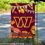 Washington Commanders Fall Football Leaves Decorative Double Sided Garden Flag