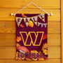 Washington Commanders Fall Football Leaves Decorative Double Sided Garden Flag