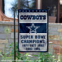 Dallas Cowboys 5 Time Super Bowl Champs Garden Flag