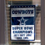 Dallas Cowboys 5 Time Super Bowl Champs Garden Flag