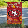 San Francisco 49ers Fall Football Leaves Decorative Double Sided Garden Flag