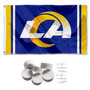Los Angeles Rams LA Logo Banner Flag with Tack Wall Pads
