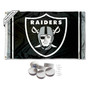 Las Vegas Raiders Logo Banner Flag with Tack Wall Pads