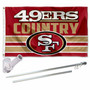 San Francisco 49ers Country Slogan Flag Pole and Bracket Kit