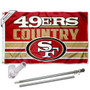 San Francisco 49ers Country Slogan Flag Pole and Bracket Kit