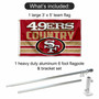 San Francisco 49ers Country Slogan Flag Pole and Bracket Kit