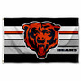 Chicago Bears Black Stripes 3x5 Banner Flag