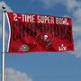 Tampa Bay Buccaneers 2 Time Super Bowl Champions Flag