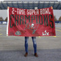 Tampa Bay Buccaneers 2 Time Super Bowl Champions Flag