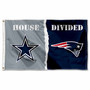 House Divided Flag - Cowboys vs Patriots