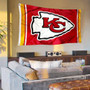 Kansas City Chiefs Banner Flag with Tack Wall Pads