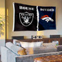 House Divided Flag - Raiders vs Broncos